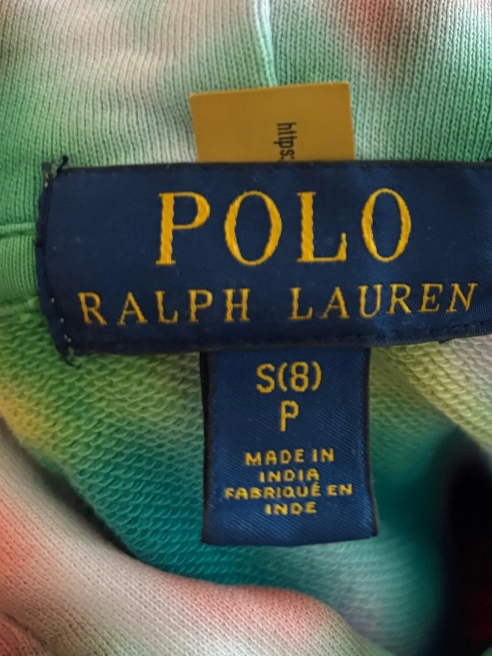 Polo Ralph Lauren Kids Tie dye rainbow hoodie. Size small/8